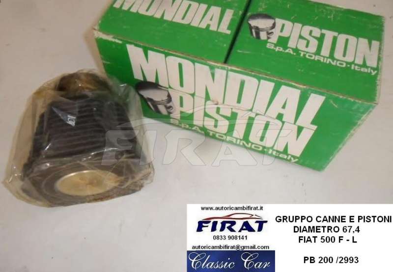 GRUPPO CANNE E PISTONI FIAT 500 DIAM. 67,4